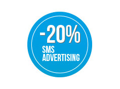 Sconto 20% su una  campagna di sms  Advertising