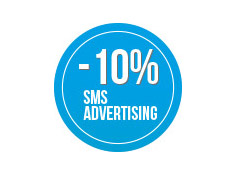 Sconto 10% su una  campagna di sms  Advertising